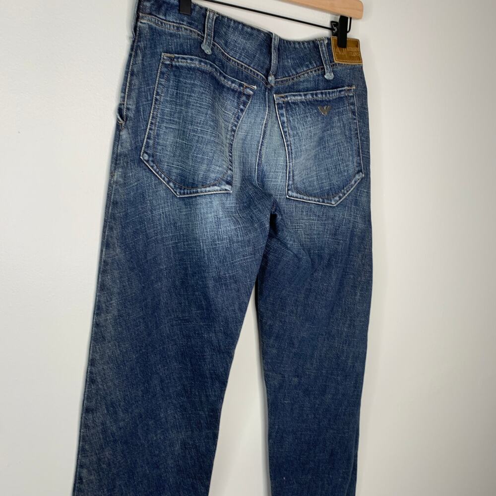 Vintage 90s Armani Jeans Women’s High Waist Straight Leg Denim Blue Italy Size 8 - Picture 9 of 10